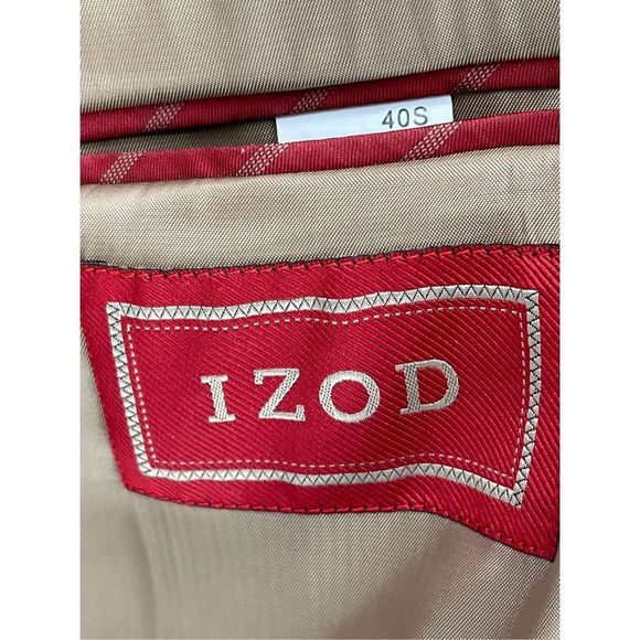 Izod Blazer Men's Size 40S Houndstooth Black Gray Brown 2 Button Sport Coat - Picture 13 of 13